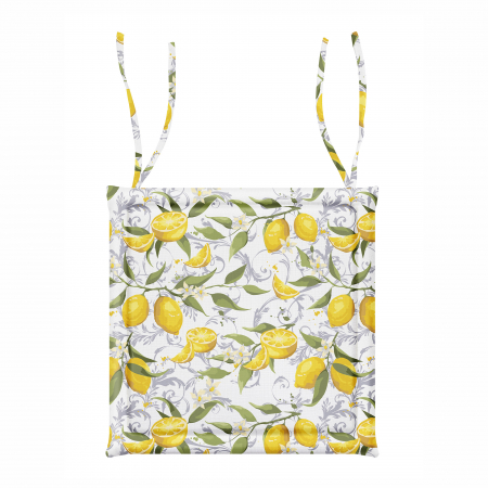 Подушка для стула "Самойловский текстиль" 40/40 Лимонная эстетика