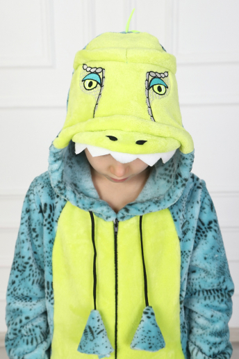 Детский комбинезон-кигуруми "Rex" 1536-Эф/Р / Голубой