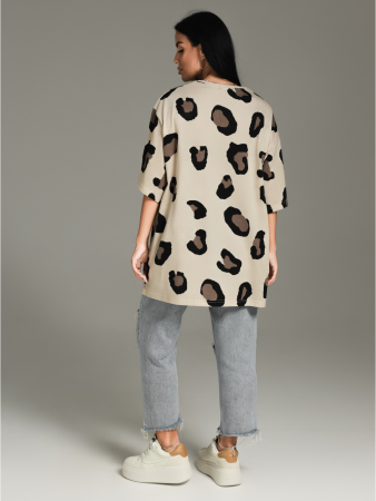 Женская футболка Ирбис / Экрю