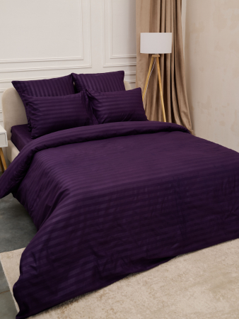 Пододеяльник микрофибра страйп / Фиолетовый