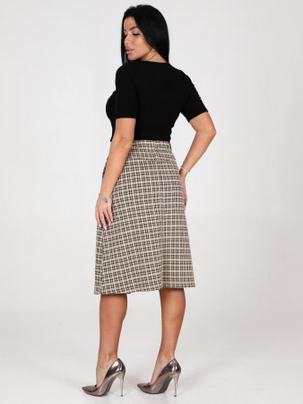 Юбка женская Магда / клетка бежевый