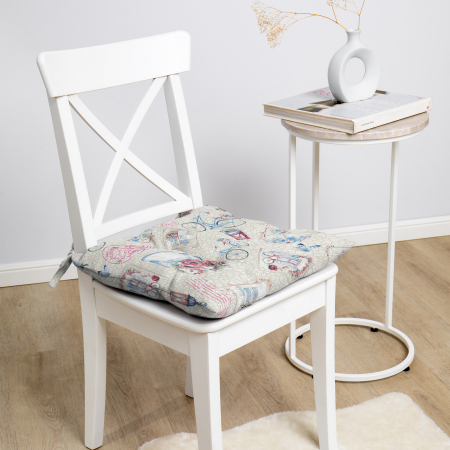 Подушка для стула "Самойловский текстиль" с тафтингом 40/40 История открыток