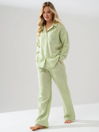Женская пижама "Муслин" 2403-Мус / Зеленый