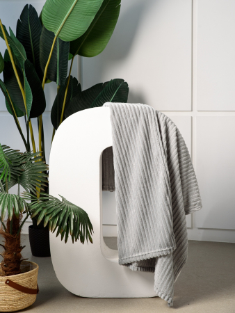 Плед велсофт / Светло-серый