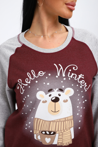 Женский лонгслив Гамми / Бордовый