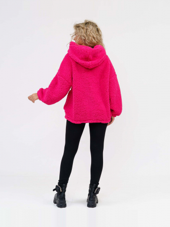 Женская толстовка мод.1770 (оверсайз) / Фуксия