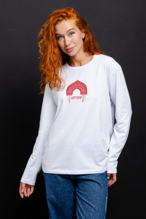 Футболка унисекс 8588 / белый+украшение