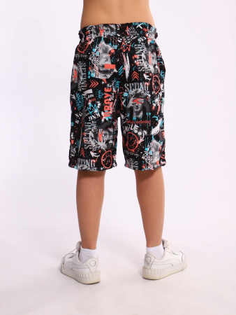 Детские шорты "Федор" / Черный граффити