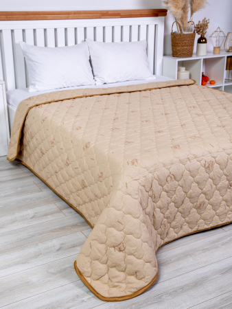 Одеяло-покрывало поплин овечья шерсть 300 гр/м2