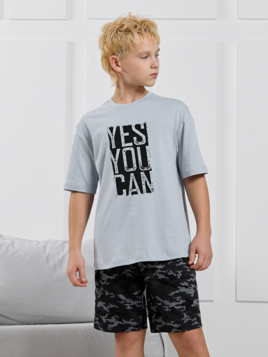 Костюм для мальчика Экипаж-2 / светло-серый