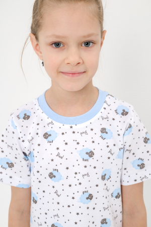 Ночная сорочка подростковая Ласка / овечки голубой