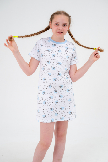 Ночная сорочка детская Ласка / овечки голубой