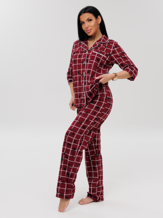 Женский костюм К-132(К) / Бордовый (клетка)