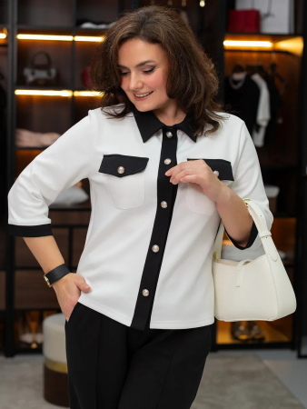 Женский жакет даблфейс / Молочный