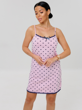 Женская сорочка Сор-96(К) / Розовый (сердечки)