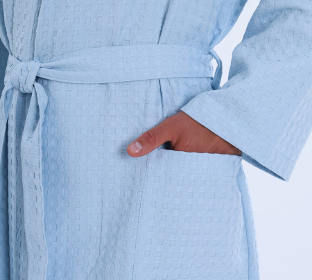 Халат вафельный Relax / нежно-голубой