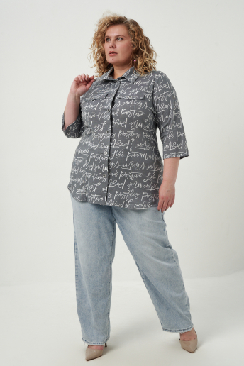 Женская рубашка 83605 / серый