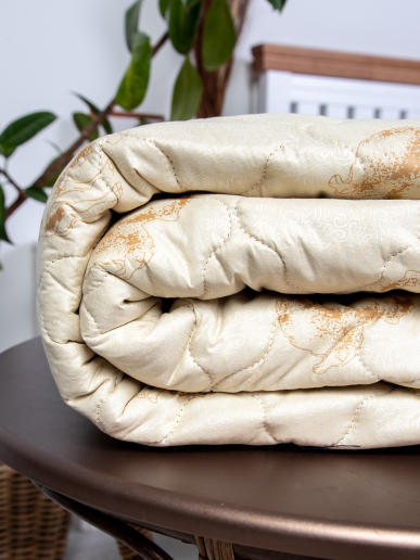 Одеяло стёганое поплекс верблюжья шерсть 300 гр/м2