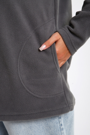 Женская толстовка на молнии 734 / Серый