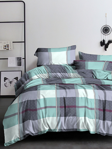 Постельное белье полисатин на молнии / Сильвер