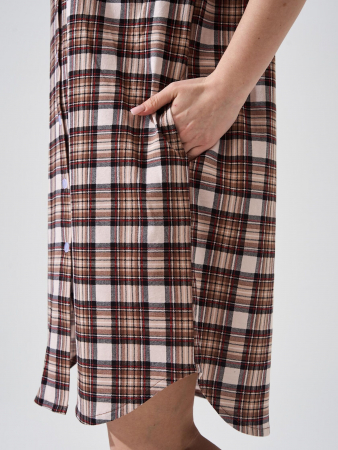 Женский халат "Комфорт" 2373-К / Коричневый