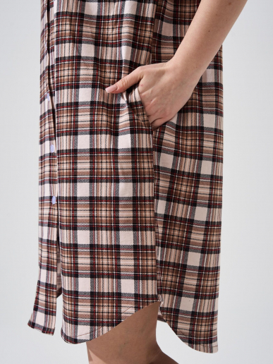 Женский халат "Комфорт" 2373-К / Коричневый