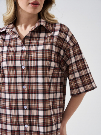 Женский халат "Комфорт" 2373-К / Коричневый