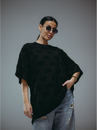 Женская футболка Ирбис / Махра, Микки черный