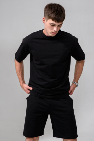 Мужской костюм с шортами 14486 / черный