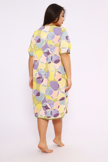 Женский халат Цветы 520 / Фисташковый