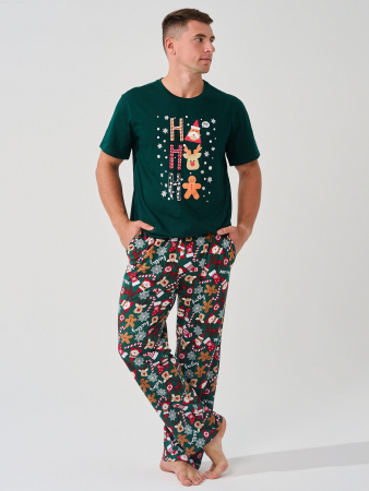 Мужская пижама "Пряник" 1820-К / Изумрудный