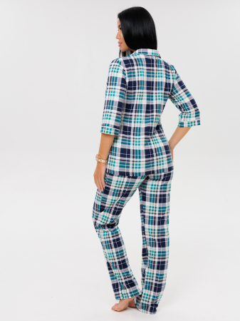 Женский костюм К-132(К) / Бирюзовый (клетка)