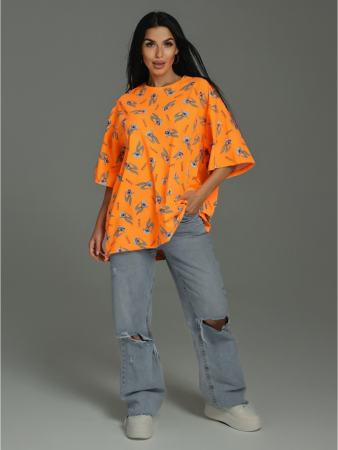 Женская футболка Ирбис / Оранжевый