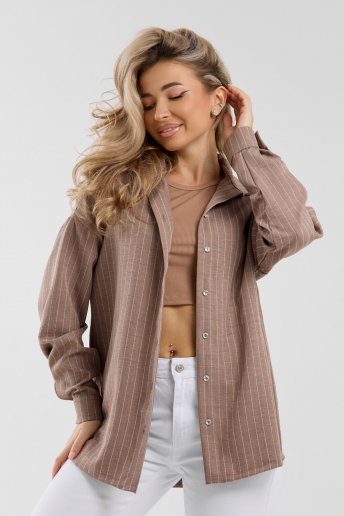 Женская рубашка 36987 / коричневый