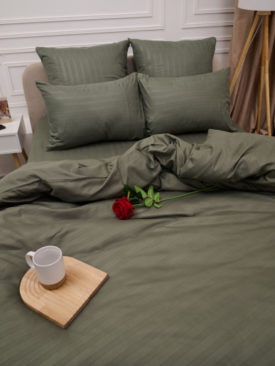 Пододеяльник микрофибра страйп / Хаки