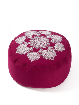 Болстер для йоги круглый "релакс" / бордо