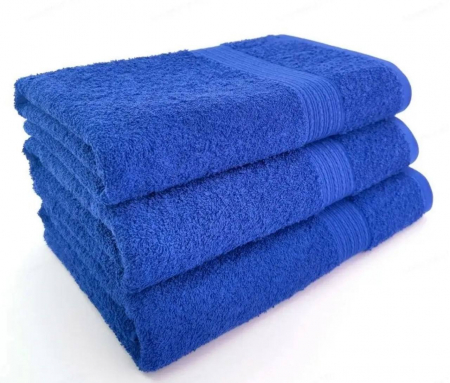 Полотенце махровое Туркмения бордюр косичка / ярко-синий 430 г/м2