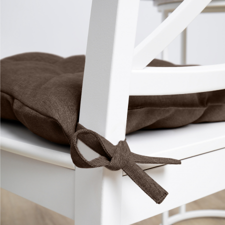 Подушка для стула "Волшебная Ночь" с тафтингом 40/40 Шоколад