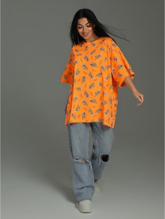 Женская футболка Ирбис / Оранжевый