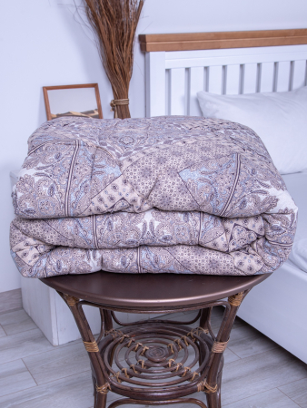 Одеяло стёганое поплин лен 400 гр/м2