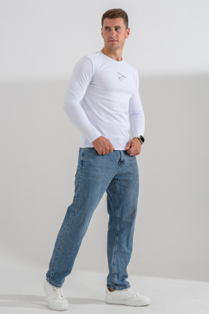 Лонгслив мужской 8562 / белый+порше