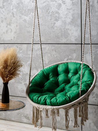 Круглая подушка для подвесных качелей (оксфорд) / Зеленый