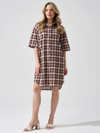 Женский халат "Комфорт" 2373-К / Коричневый