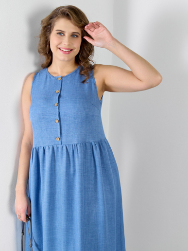 Женское платье "Женский каприз-1" / синий