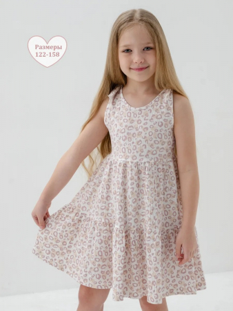 Детский сарафан "Романс" / Леопардовый