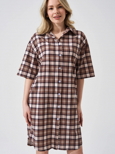 Женский халат "Комфорт" 2373-К / Коричневый