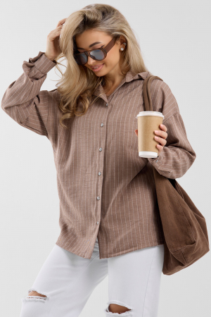 Женская рубашка 36987 / коричневый