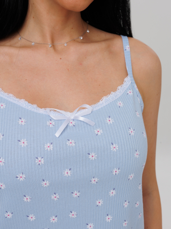 Женская пижама П-96(Каш) / Голубой (ромашки)