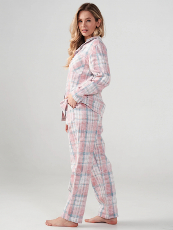 Женская пижама "Добрый вечер" 2163-Ф / Розово-голубой