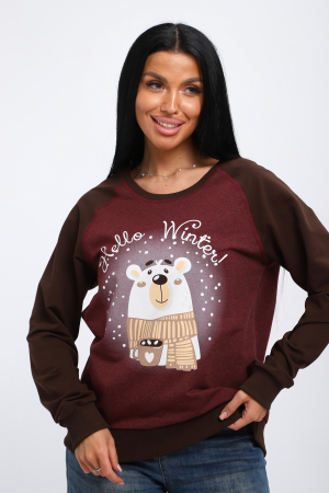 Женский лонгслив Гамми / Шоколад